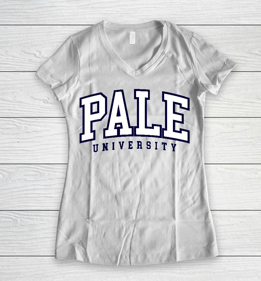 Pale University College Parody Women V-Neck T-Shirt