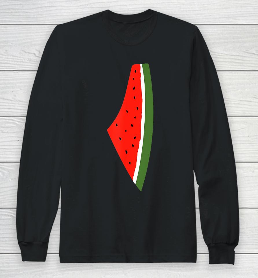Palestine Flag Watermelon Peace Long Sleeve T-Shirt