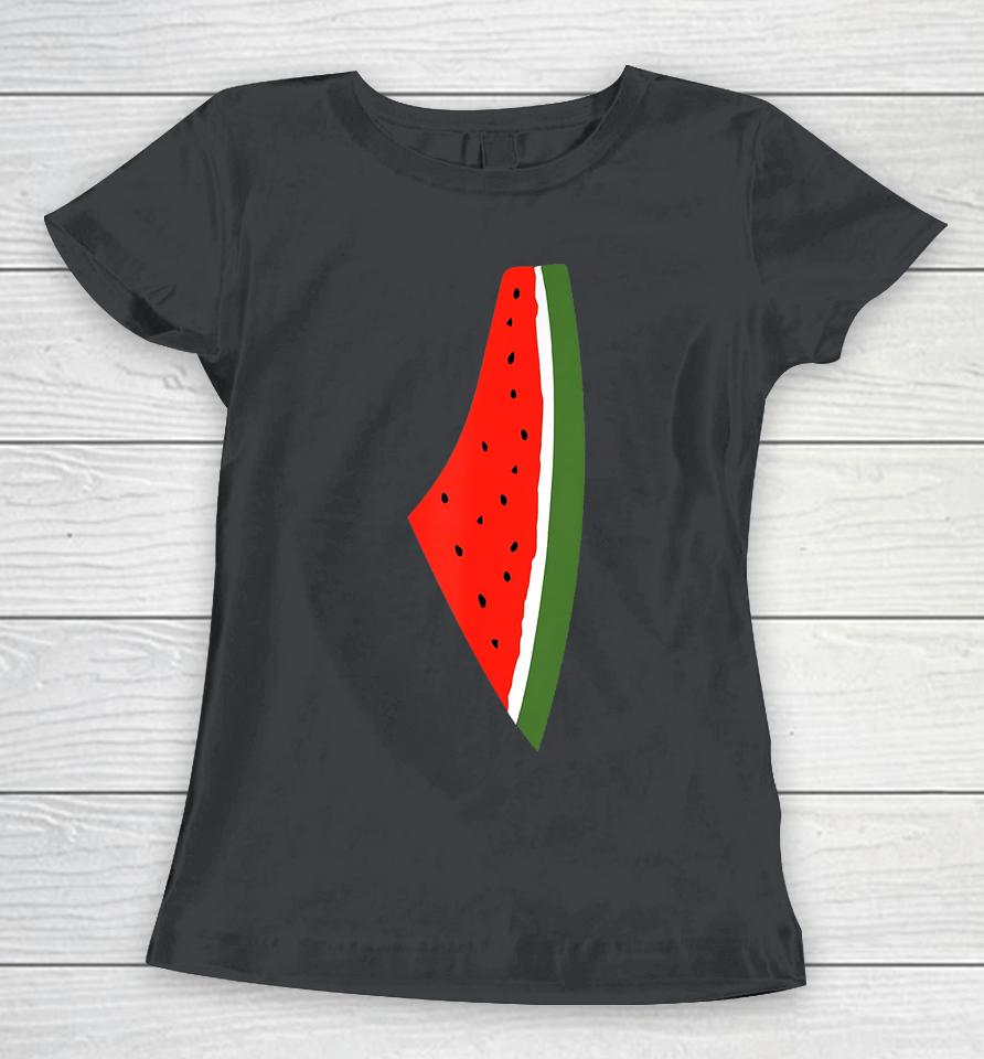 Palestine Flag Watermelon Peace Women T-Shirt