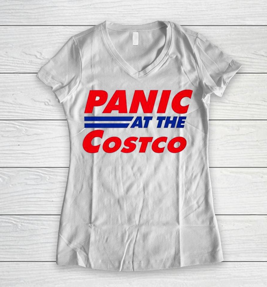 Panic At Costco Trending Women V-Neck T-Shirt