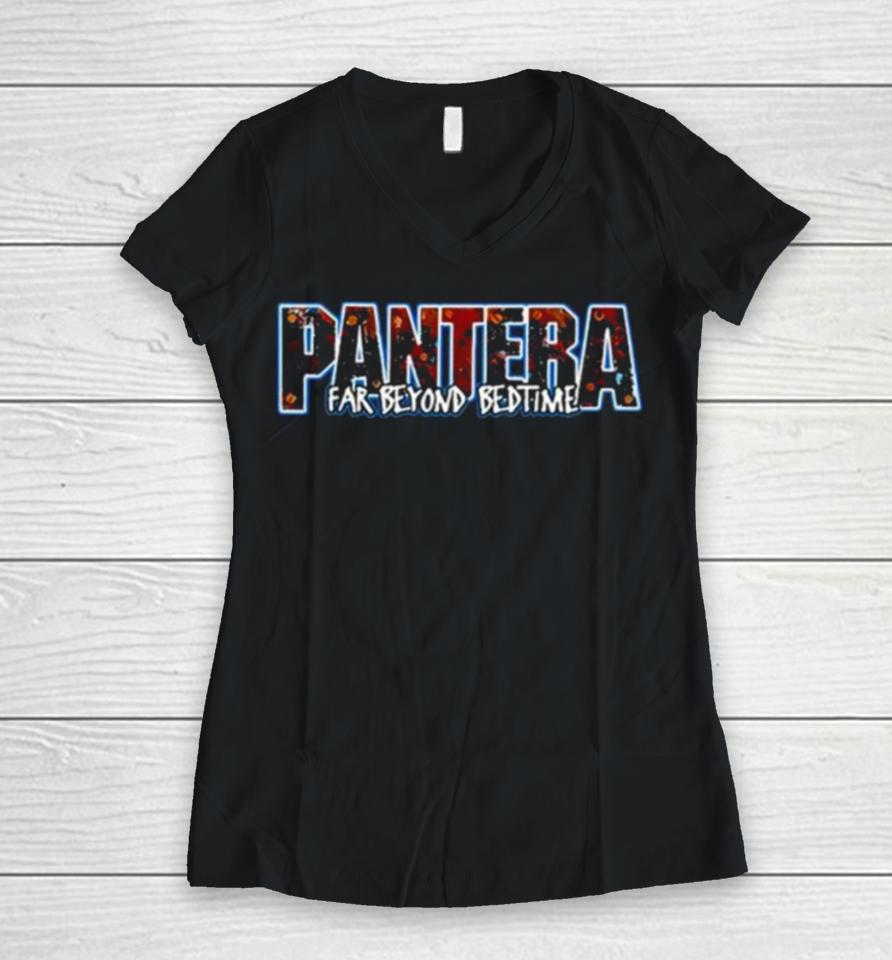 Pantera Far Beyond Bedtime Women V-Neck T-Shirt