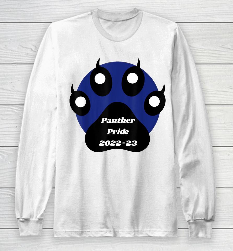 Panther Pride School Team Spirit Class 2022 2023 Paw Print Long Sleeve T-Shirt