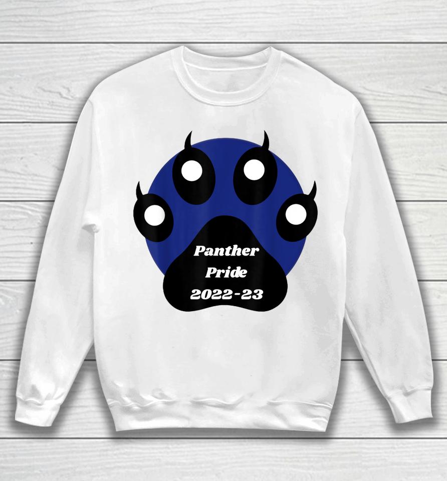 Panther Pride School Team Spirit Class 2022 2023 Paw Print Sweatshirt