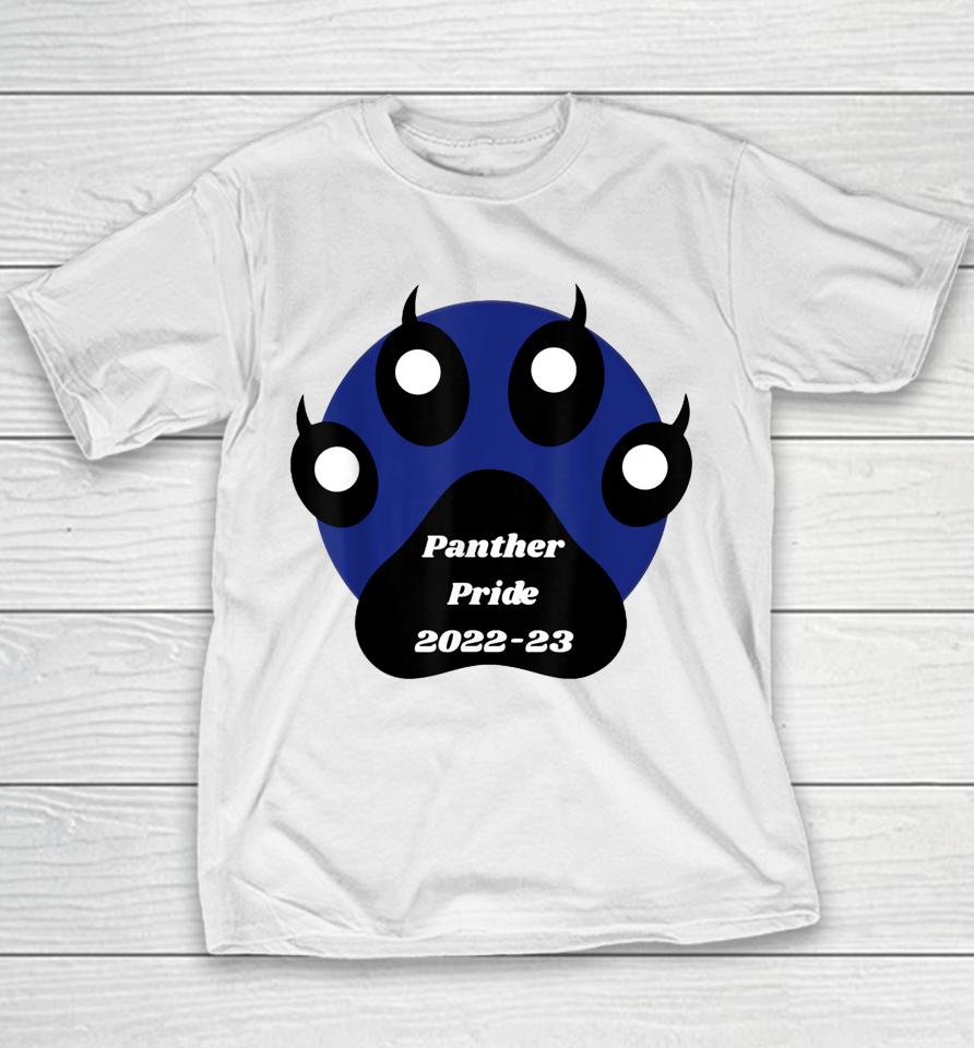 Panther Pride School Team Spirit Class 2022 2023 Paw Print Youth T-Shirt