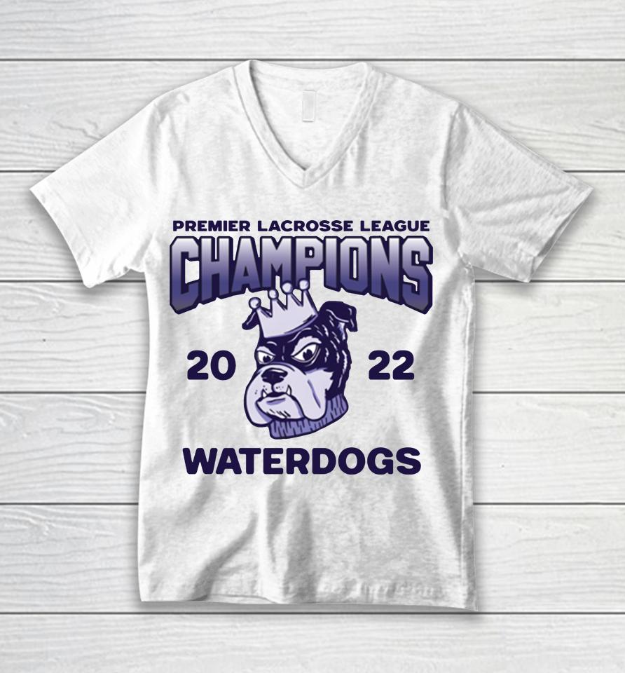 Pardon My Take Premier Lacrosse League Champions 2022 Waterdogs Unisex V-Neck T-Shirt