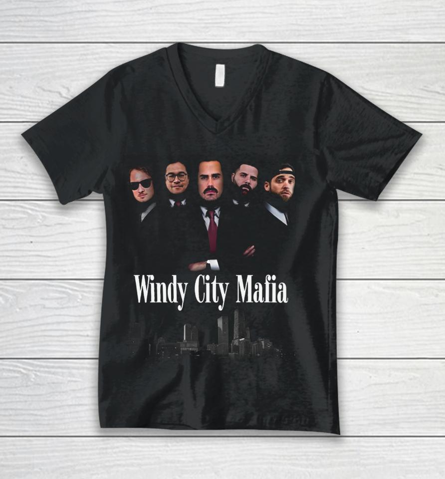 Pardon My Take Windy City Mafia Unisex V-Neck T-Shirt