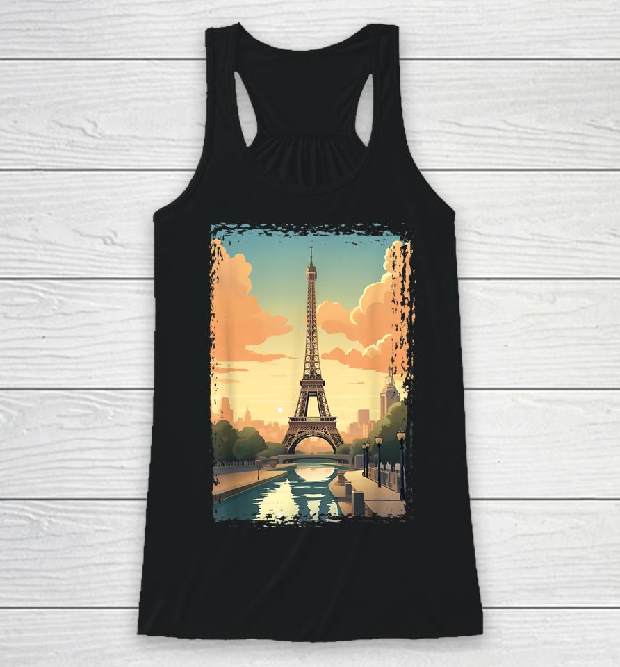 Paris Eiffel Tower I Love Paris Souvenir France Racerback Tank