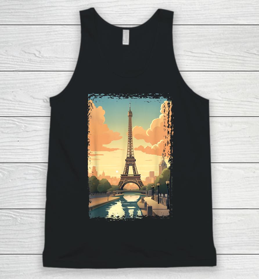Paris Eiffel Tower I Love Paris Souvenir France Unisex Tank Top