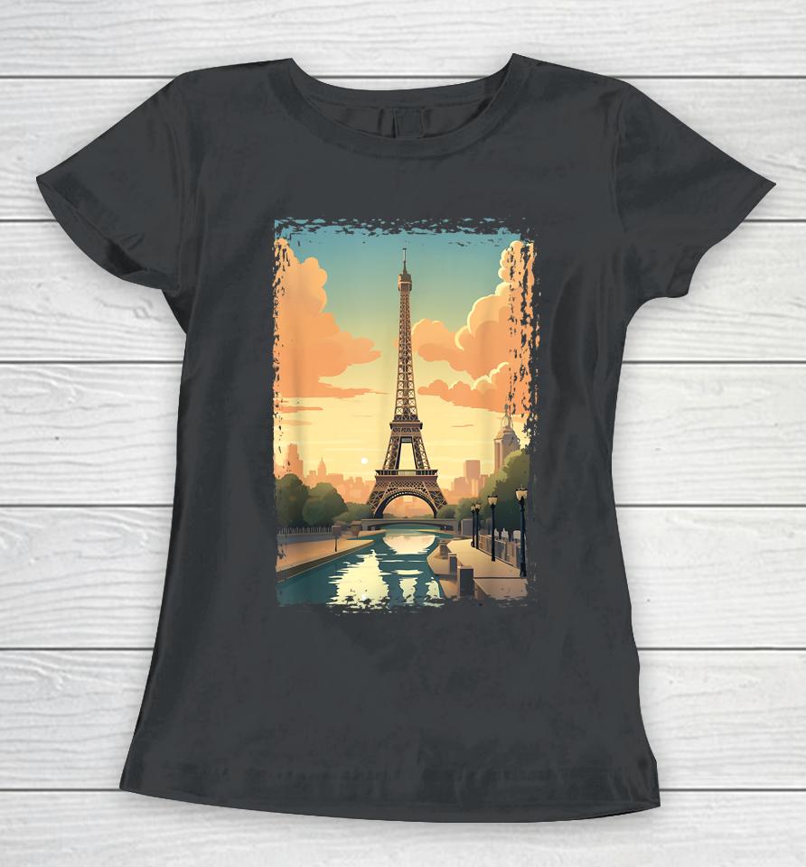 Paris Eiffel Tower I Love Paris Souvenir France Women T-Shirt
