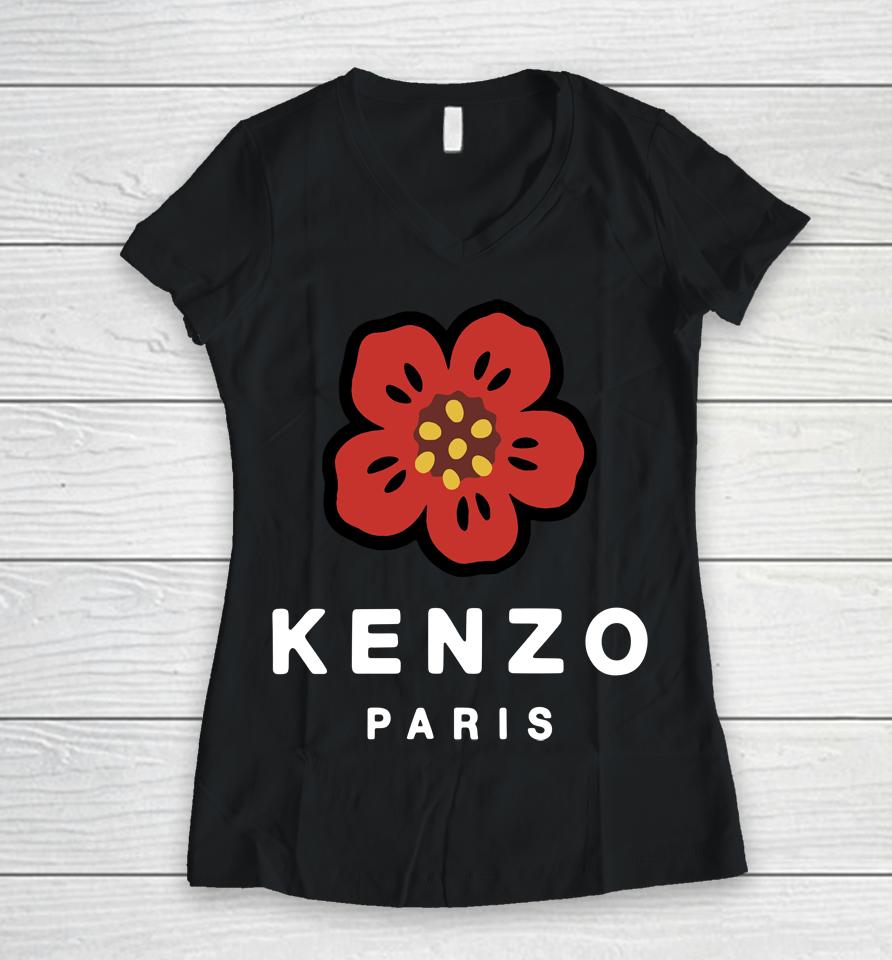 Parlour X Kenzo Paris Boke Flower Women V-Neck T-Shirt