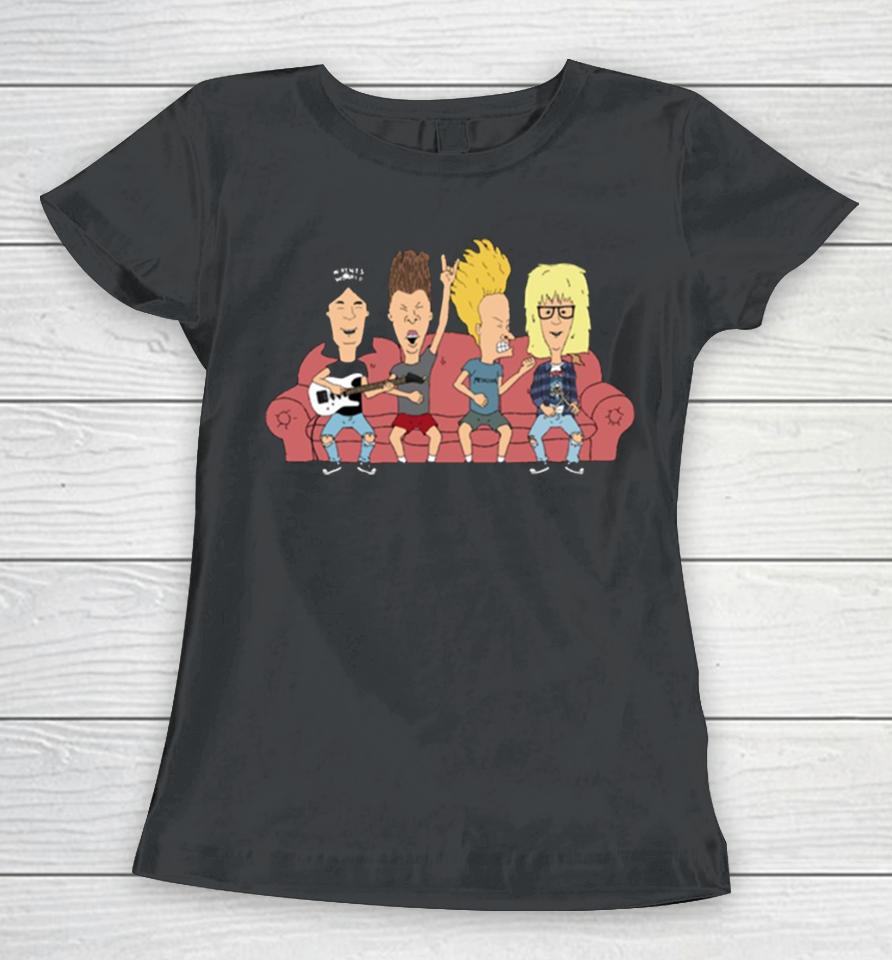 Party On Couch Beavis And Butthead Women T-Shirt