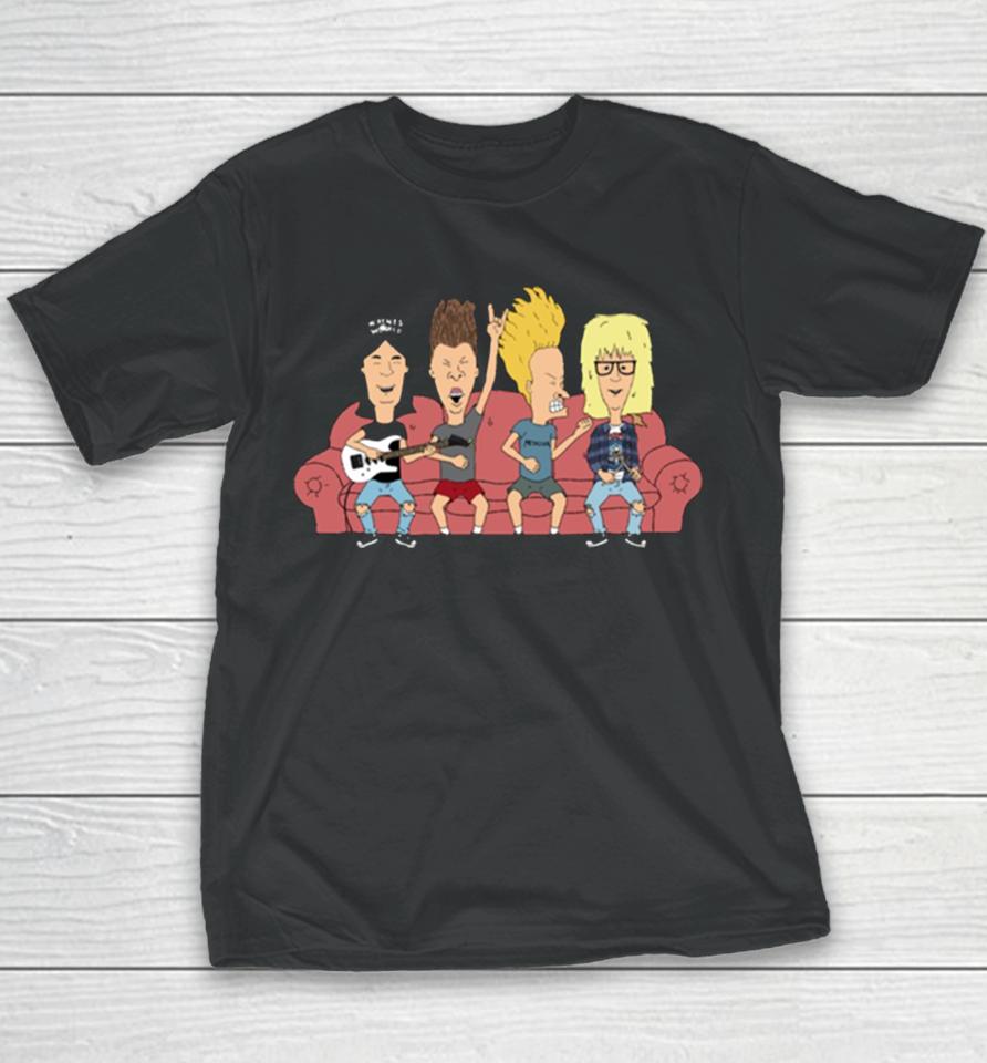 Party On Couch Beavis And Butthead Youth T-Shirt