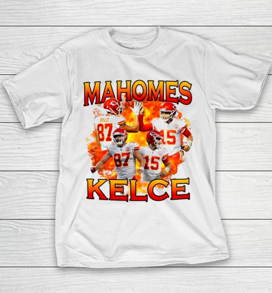 Patrick Mahomes And Travis Kelce Kansas City Chiefs Players Youth T-Shirt