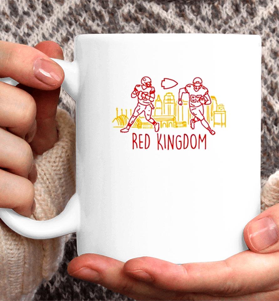 Patrick Mahomes And Travis Kelce Kansas City Chiefs Red Kingdom Coffee Mug