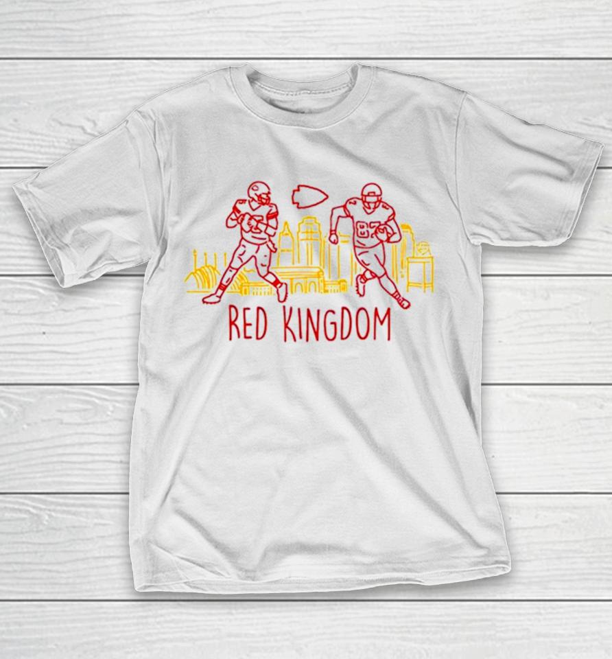 Patrick Mahomes And Travis Kelce Kansas City Chiefs Red Kingdom T-Shirt