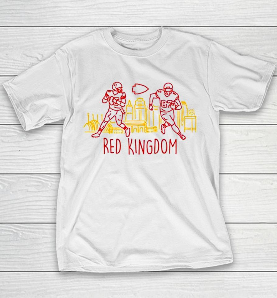 Patrick Mahomes And Travis Kelce Kansas City Chiefs Red Kingdom Youth T-Shirt