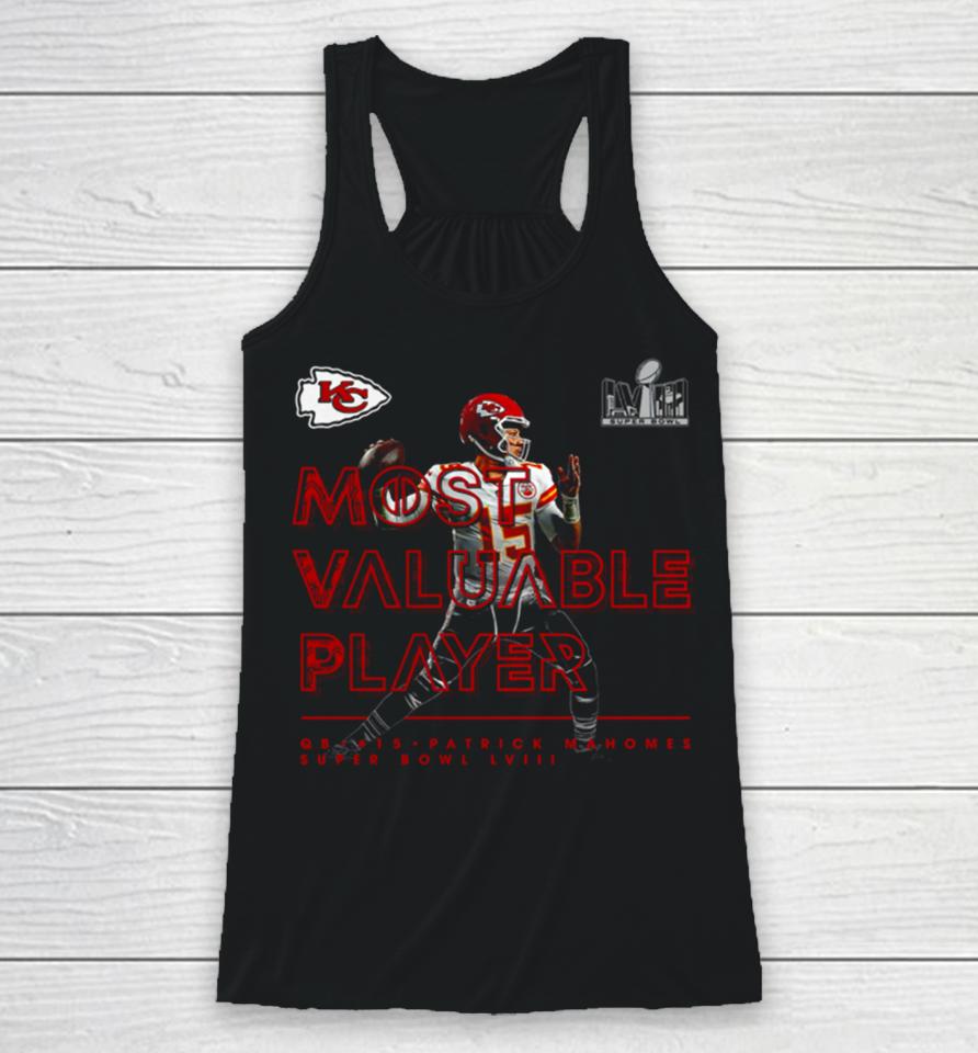 Patrick Mahomes Kansas City Chiefs Super Bowl Lviii Mvp Racerback Tank
