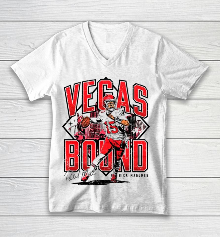 Patrick Mahomes Kansas City Chiefs Vegas Unisex V-Neck T-Shirt