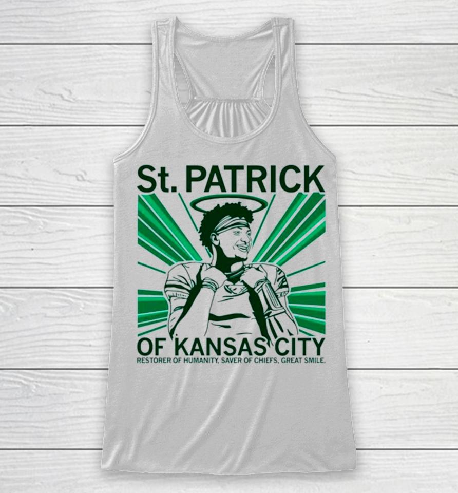 Patrick Mahomes St Patrick Of Kansas City Racerback Tank