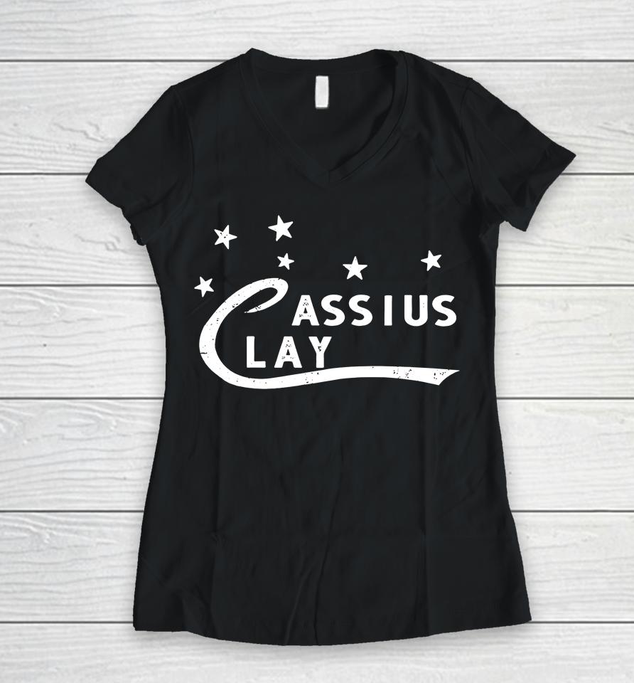 Patriot Takes Cassius Clay Women V-Neck T-Shirt