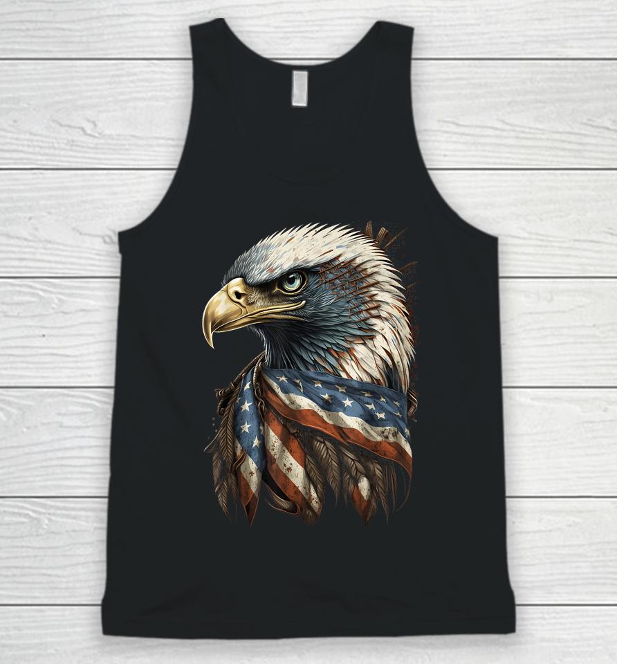 Patriotic Bald Eagle 4Th Of July Men Usa American Flag Unisex Tank Top
