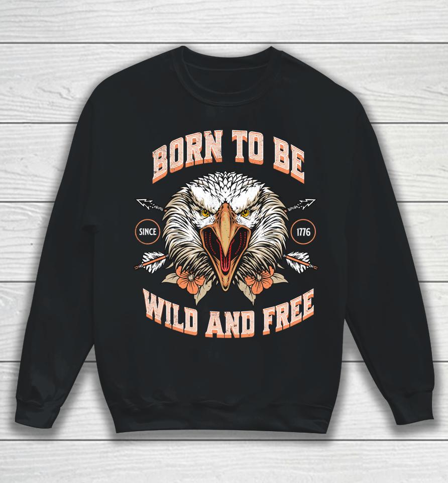 Patriotic Bald Eagle 4Th Of July Usa Vintage Father's Day Sweatshirt
