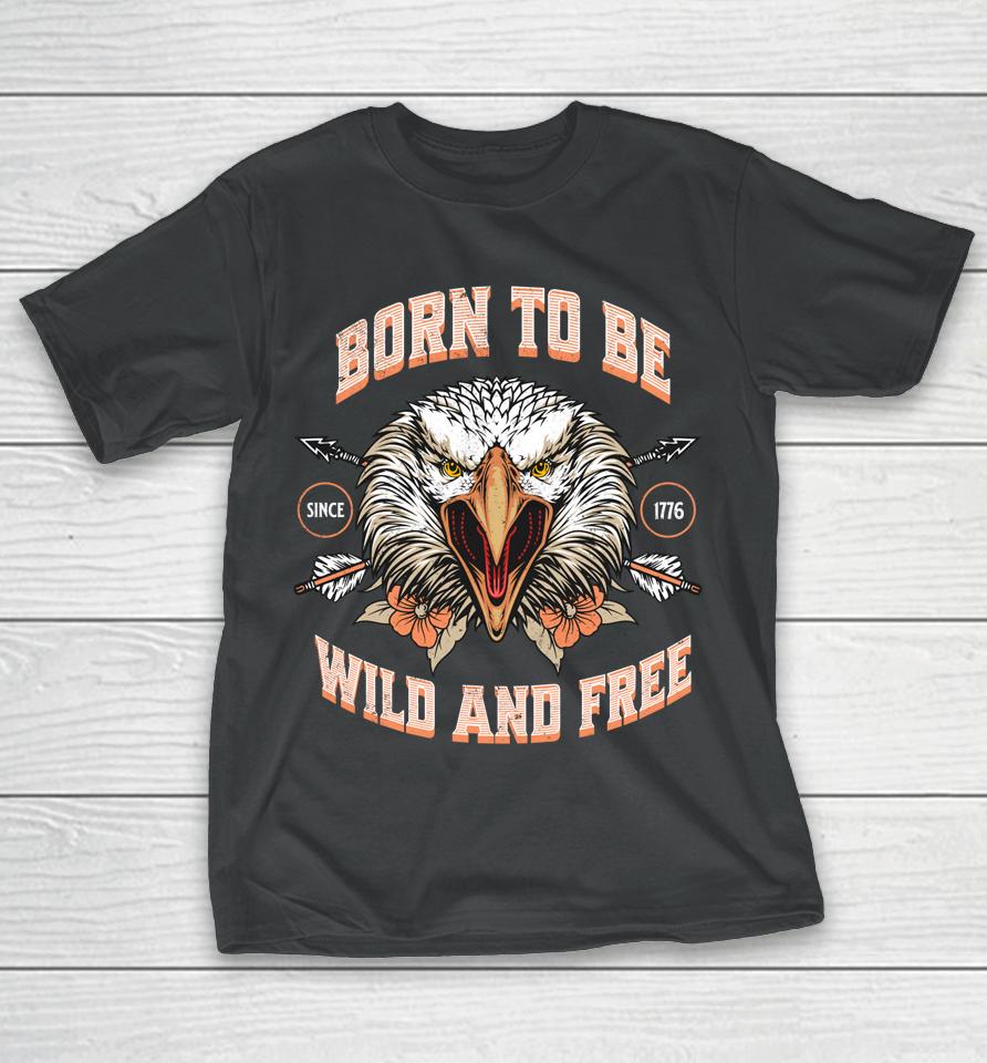 Patriotic Bald Eagle 4Th Of July Usa Vintage Father's Day T-Shirt