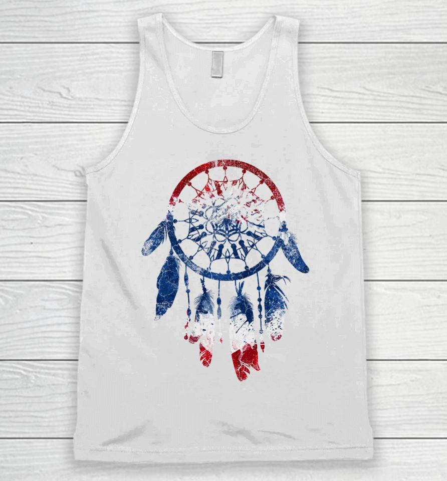 Patriotic Dream Catcher Red White Blue Native American Unisex Tank Top