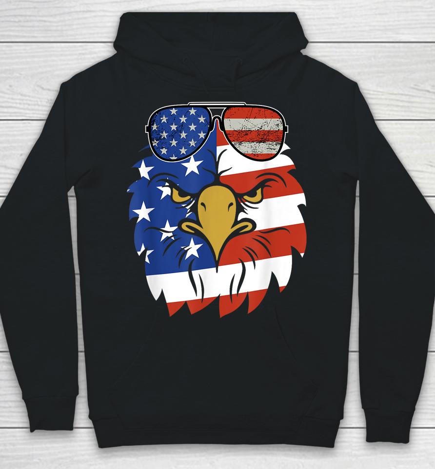 Patriotic Eagle Tee - 4Th Of July Sunglass Usa American Flag Hoodie