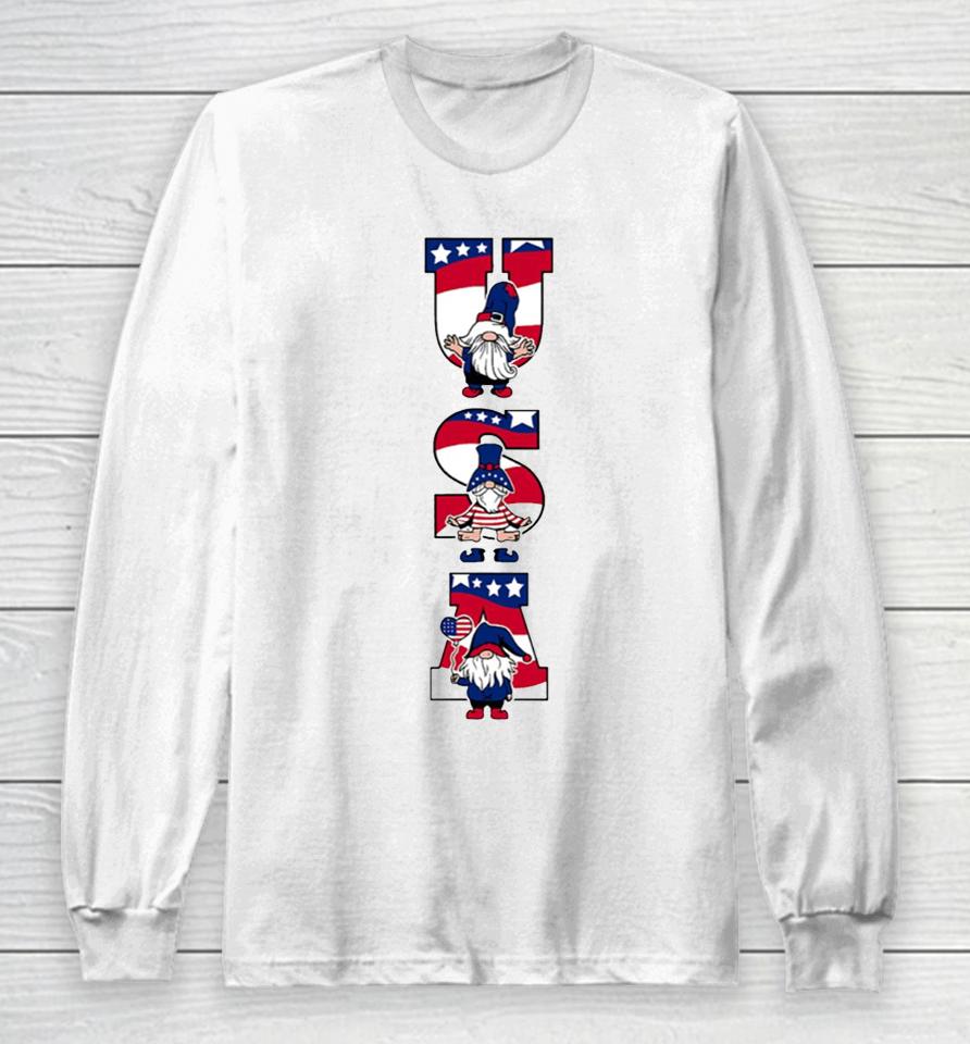 Patriotic Gnomes 4Th Of July With Long Sleeve T-Shirt