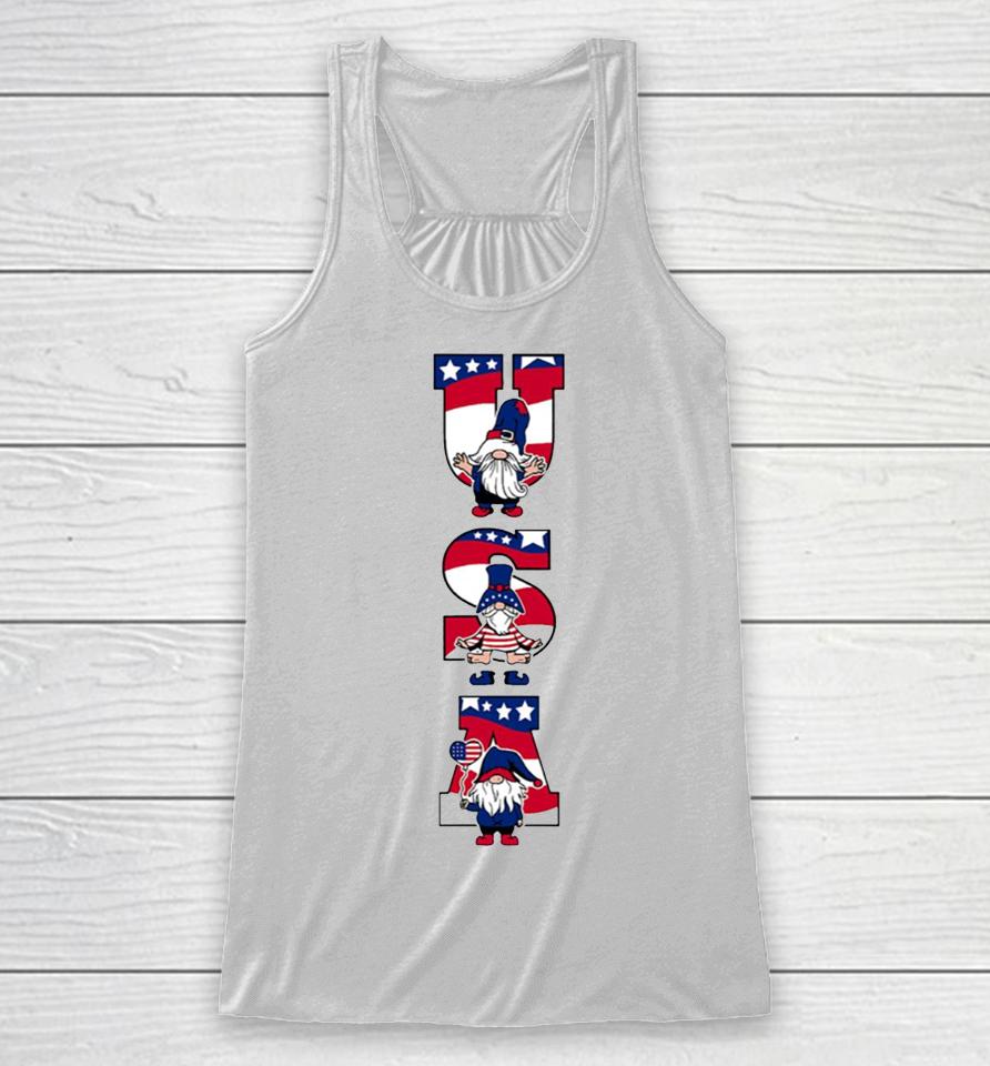 Patriotic Gnomes 4Th Of July With Racerback Tank