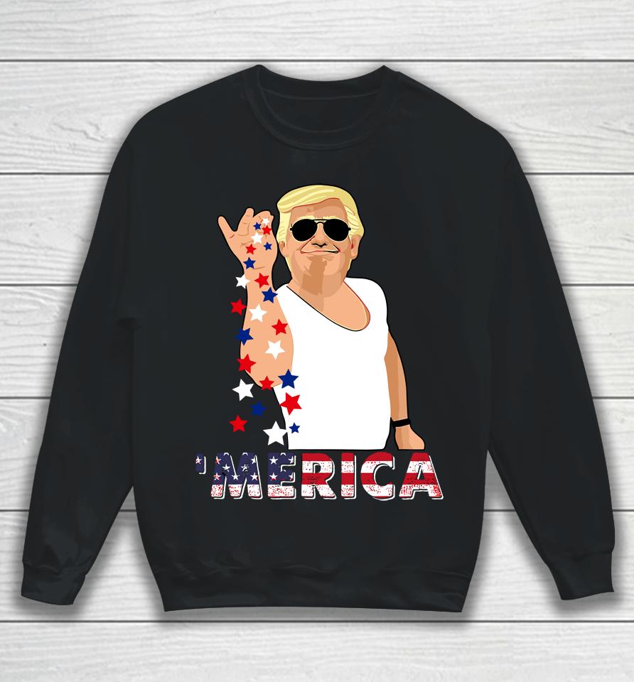 Patriotic Trump Bae 4Th Of July America Freedom Day Sweatshirt