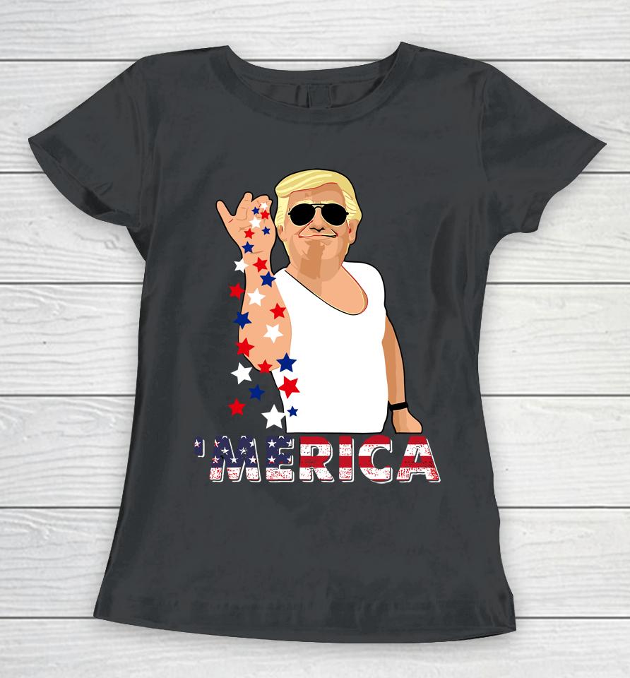 Patriotic Trump Bae 4Th Of July America Freedom Day Women T-Shirt
