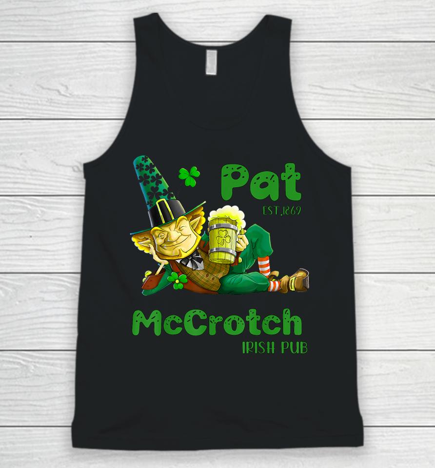 Pats Mccrotch Irish Pub Leprechaun Funny St Patricks Day Unisex Tank Top