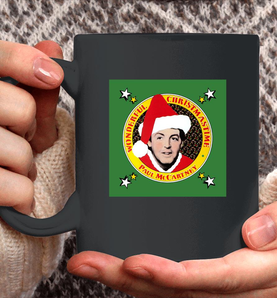 Paul Mccartney Wonderful Christmastime Album Cover Coffee Mug