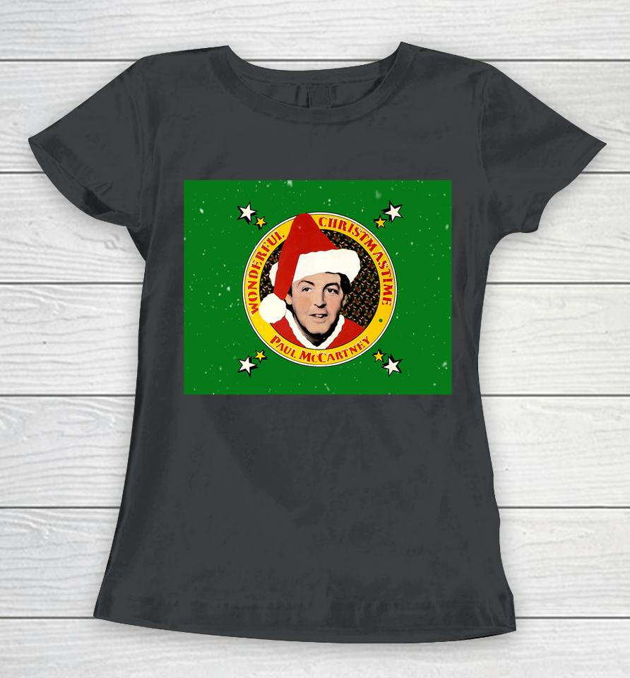 Paul Mccartney Wonderful Christmastime Women T-Shirt