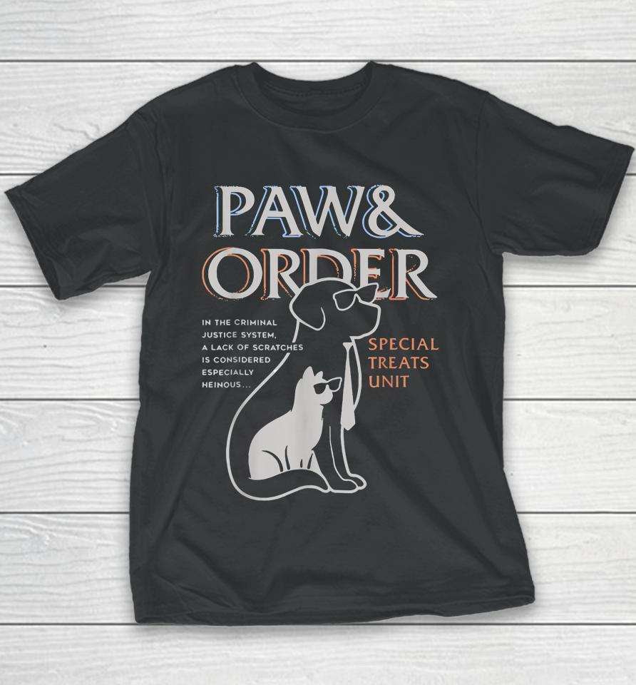 Paw And Order Special Feline Unit Pets Training Dog And Cat Youth T-Shirt