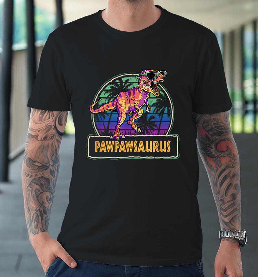 Pawpawsaurus T Rex Dinosaur Pawpaw Saurus Family Matching Premium T-Shirt