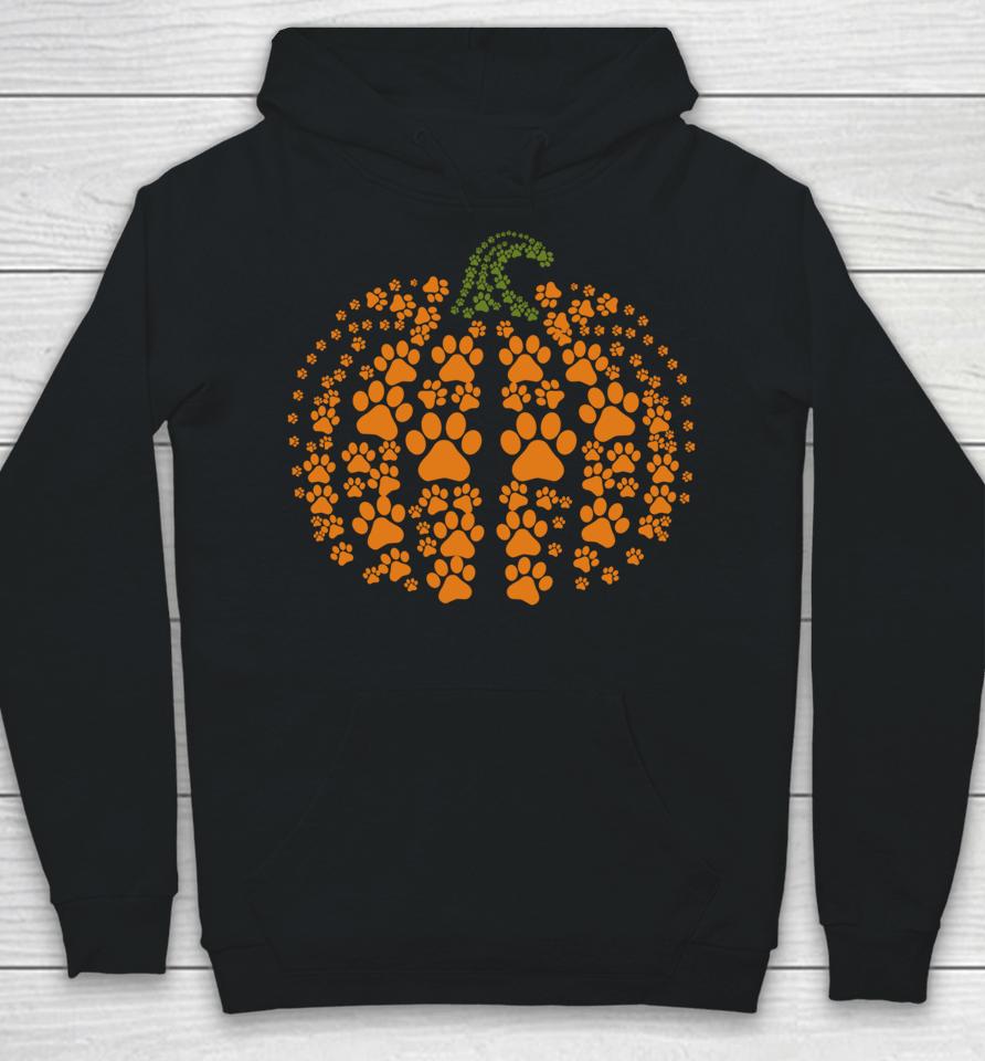 Paws Dog And Cat Pumpkin Funny And Cute Pet Lovers Hoodie