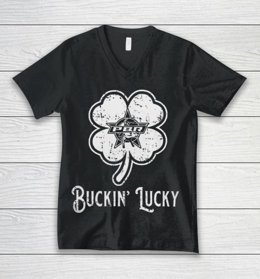 Pbr St. Patrick’s Day Buckin’ Lucky Unisex V-Neck T-Shirt