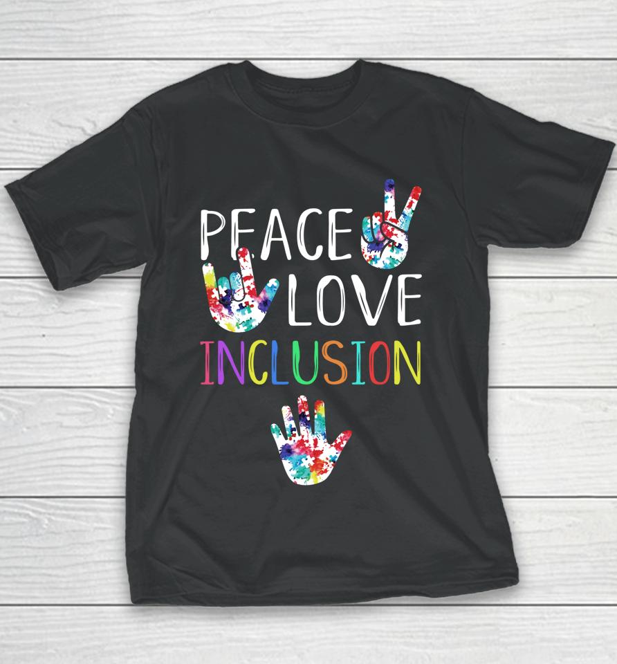 Peace Love Inclusion Youth T-Shirt