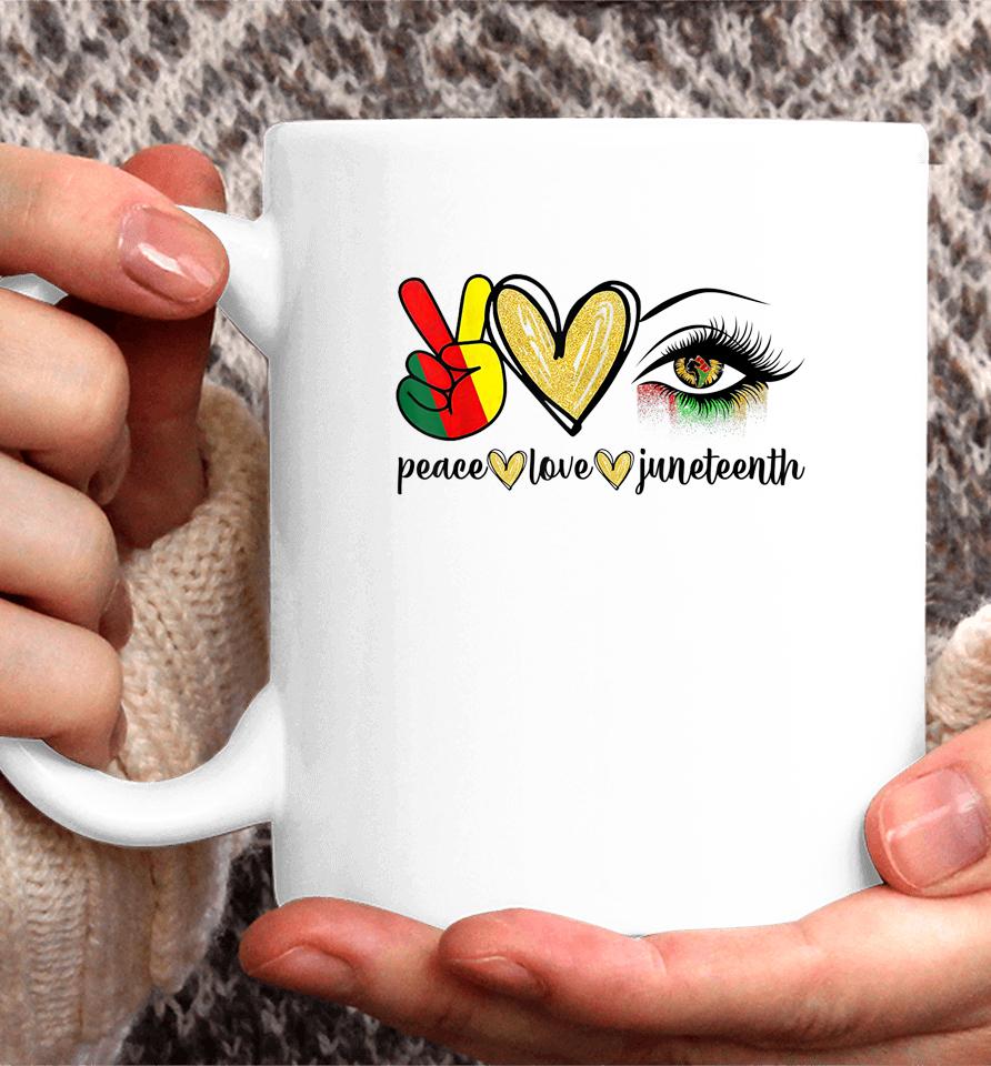 Peace Love Juneteenth Coffee Mug