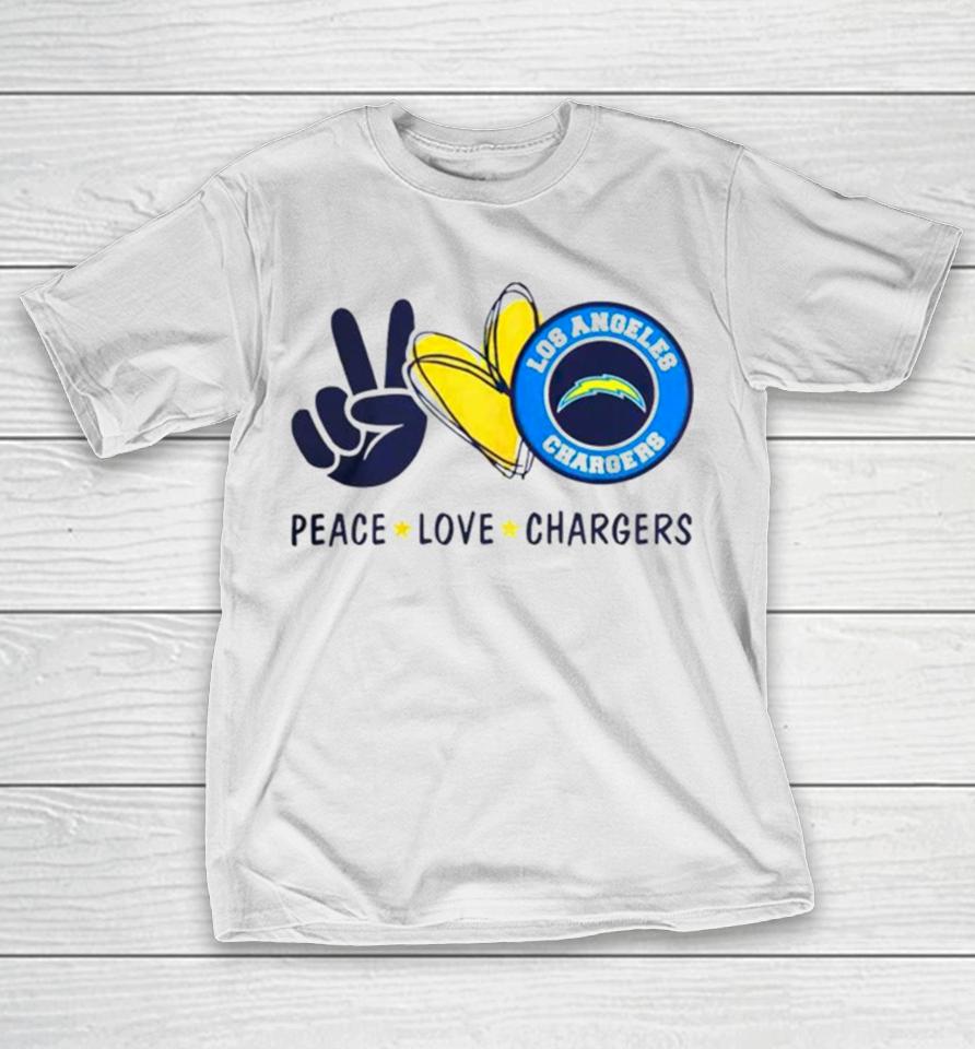 Peace Love Los Angeles Chargers Logo 2024 T-Shirt