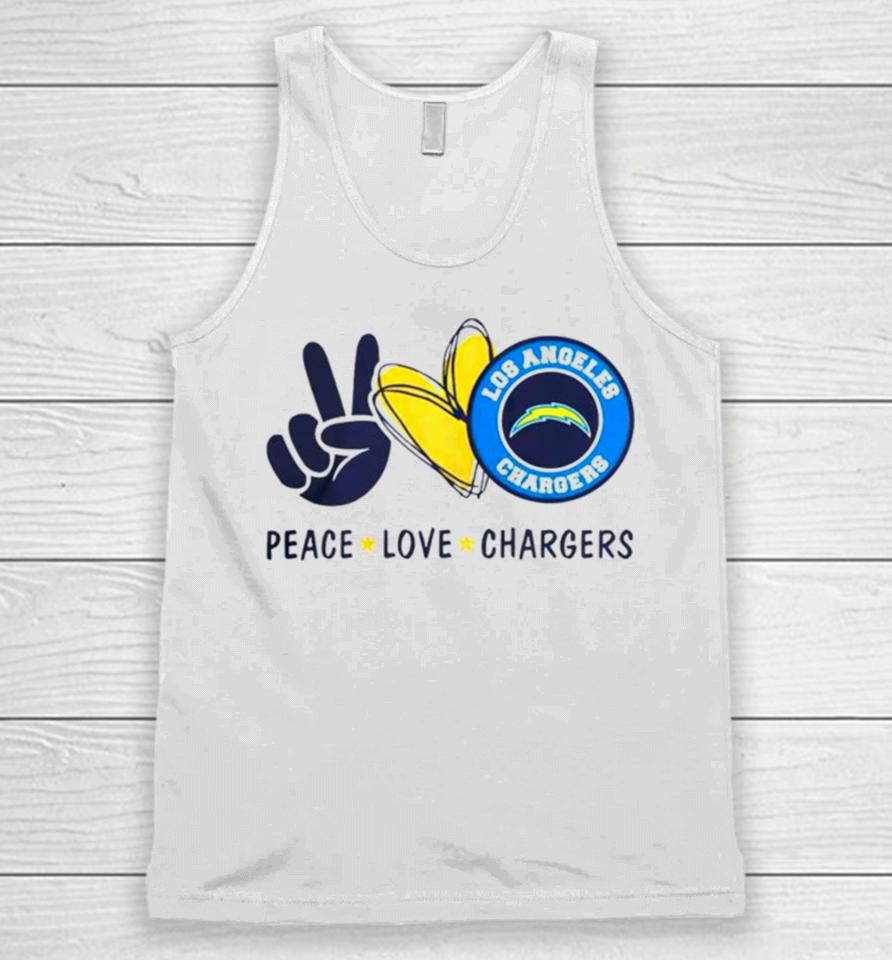 Peace Love Los Angeles Chargers Logo 2024 Unisex Tank Top