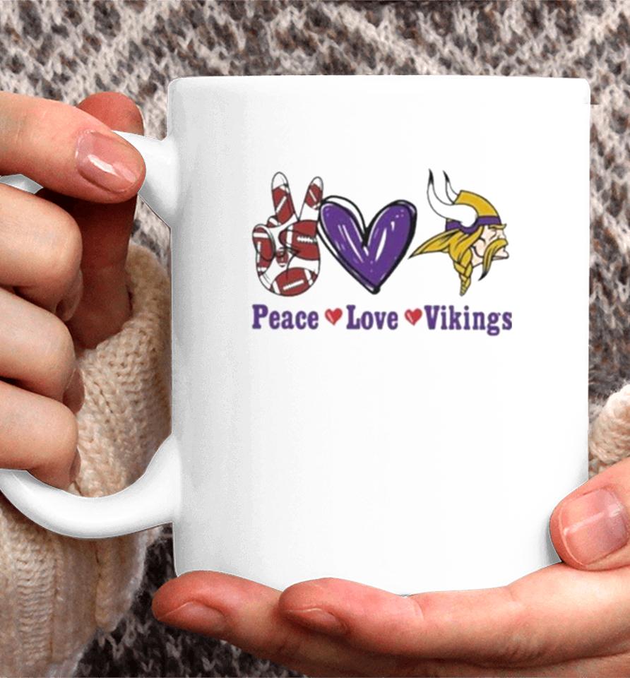 Peace Love Minnesota Vikings 2024 Coffee Mug