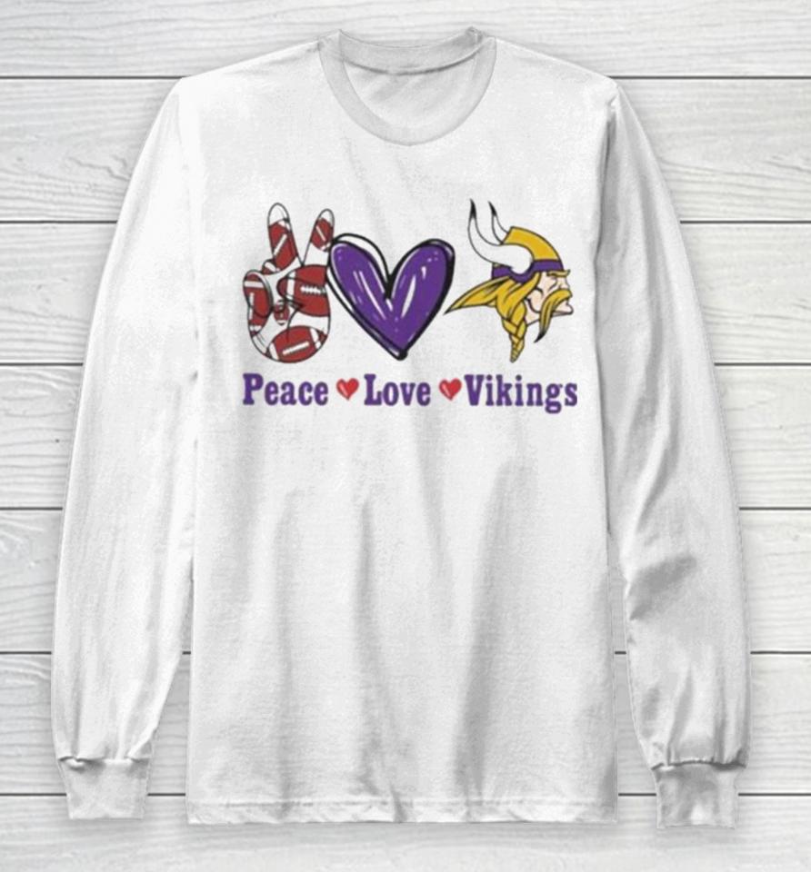 Peace Love Minnesota Vikings 2024 Long Sleeve T-Shirt