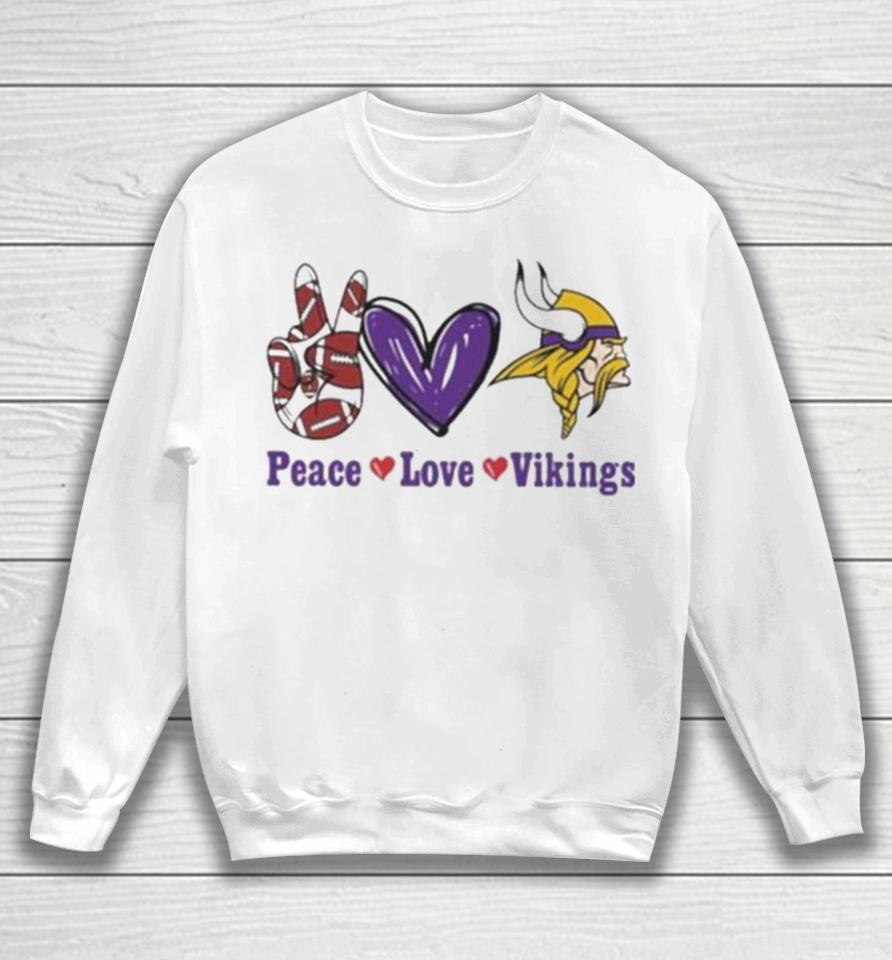 Peace Love Minnesota Vikings 2024 Sweatshirt