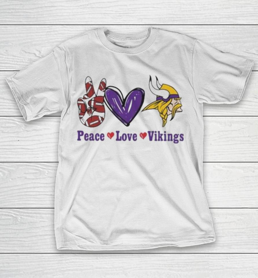 Peace Love Minnesota Vikings 2024 T-Shirt