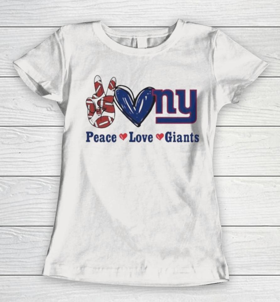 Peace Love New York Giants 2024 Women T-Shirt