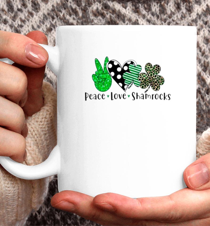 Peace Love Shamrocks St Patrick’s Day Coffee Mug